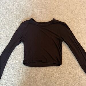 Lululemon Brown Long Sleeve Crop Top - size M
